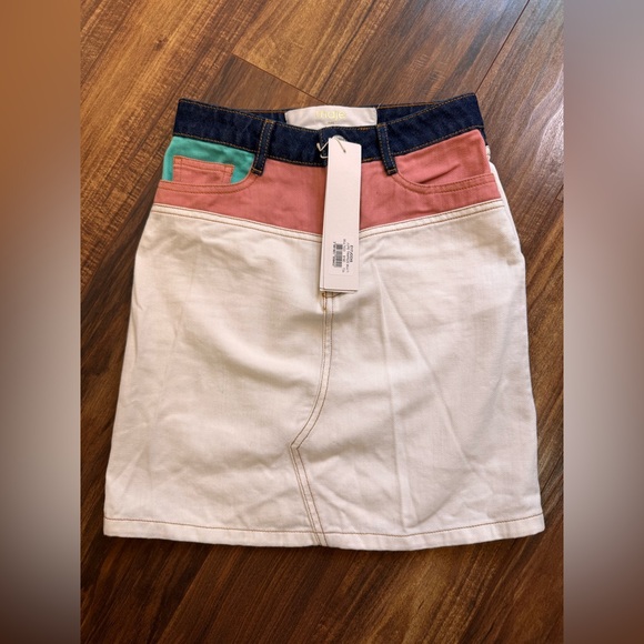 Maje Multicolor Denim Skirt size 34 - Picture 1 of 7